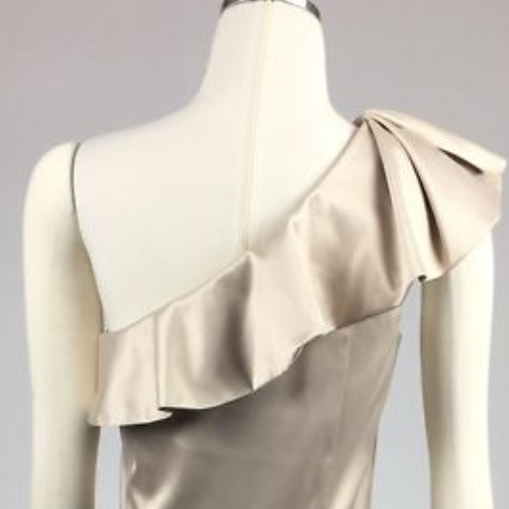 WHBM One-Shoulder Ruffle Dress NWT - Picture 4 of 8